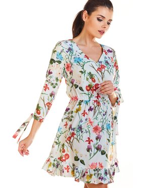 Infinite You Infinite You Sukienka letnia M195 Écru Basic Fit