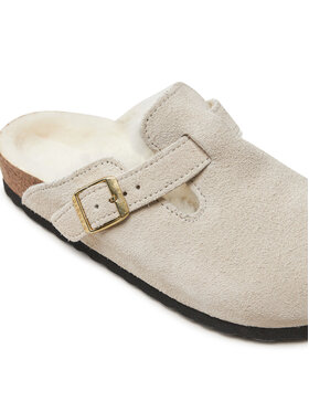 Birkenstock Natikači Boston Shearling Leve 1026192 Bela