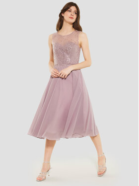 Swing Swing Коктейлна рокля 5AF09900 Розов Regular Fit