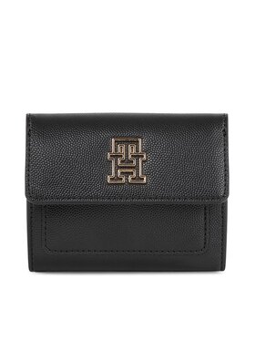 Tommy Hilfiger Tommy Hilfiger Mały Portfel Damski Th Timeless Med Flap W Bill AW0AW15258 Czarny