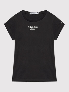 Calvin Klein Jeans Calvin Klein Jeans Tricou Logo IB0IB01218 Negru Relaxed Fit