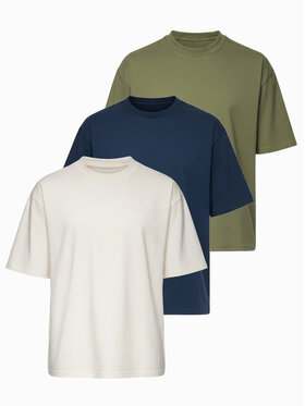 Ombre Ombre Komplet t-shirtów OM-TSBC-0291 Kolorowy Loose Fit