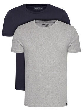 Lee Lee Komplet t-shirtów Twin Pack Crew L680CMLD 112117021 Granatowy Fitted Fit