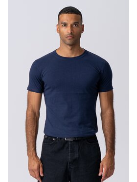 TeeShoppen TeeShoppen T-Shirt 'Muscle Collection' Granatowy Slim Fit
