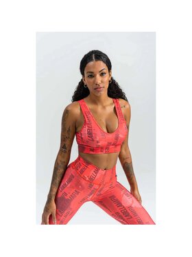 LaBellaMafia LaBellaMafia Biustonosz sportowy BRA ZERO PRINTED Czerwony