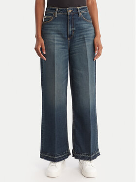 Guess Jeans Guess Jeans Džínsy W5BA2Z D5RAB Tmavomodrá Wide Leg