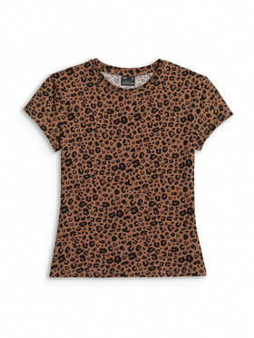 4F 4F T-Shirt ESSENTIAL 5 Brązowy jasny Slim Fit