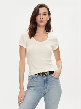 Tommy Hilfiger Tommy Hilfiger T-shirt WW0WW41776 Bež Slim Fit