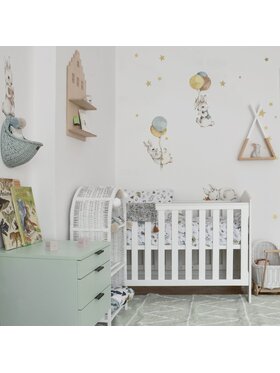 Dekornik Dekornik Komplet naklejek naściennych Dekornik króliczki White Happy Rabbits Wonderland Zestaw Biały