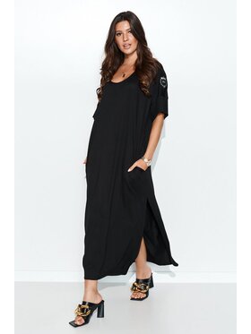 Numinou Numinou Sukienka letnia NU386 CZARNA Czarny Comfortable Fit