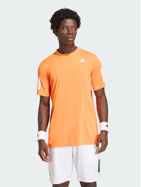adidas adidas Koszulka techniczna Club Tennis Climacool 3-Stripes Tee Pomarańczowy Regular Fit