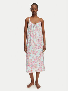 LAUREN RALPH LAUREN LAUREN RALPH LAUREN Nočna srajca ILN02506 Svetlo modra Relaxed Fit