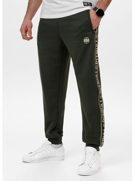 PITBULL PITBULL Spodnie dresowe Spodnie dresowe męskie Oldschool Tape Logo L Zielony Regular Fit