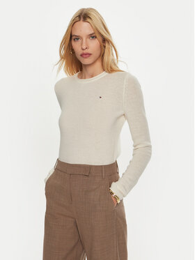 Tommy Hilfiger Tommy Hilfiger Svetr WW0WW44161 Écru Regular Fit