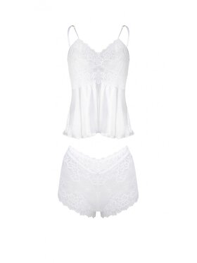 DKaren Lingerie DKaren Lingerie Komplet bielizny Alexandra Biały Classic Fit