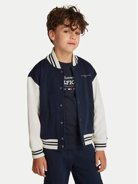 Tommy Hilfiger Tommy Hilfiger Bluza Mini Corp Logo KS0KS00624 Granatowy Regular Fit