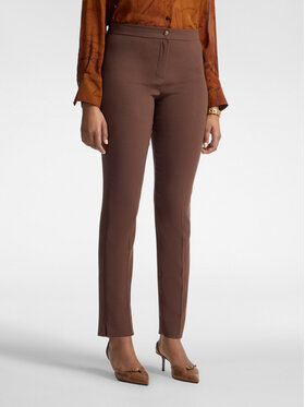 Elena Mirò Elena Mirò Pantaloni di tessuto P054P000581N061 Marrone Slim Fit