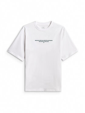 4F 4F T-Shirt ENJOY THE OUTDOORS Biały Loose Fit