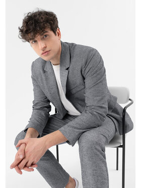 Volcano Volcano Marynarka JB-AURO Szary Regular Fit