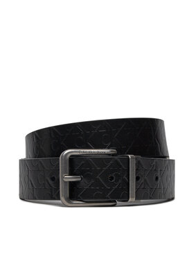 Calvin Klein Jeans Moški Pas Gift Cl Lthr Belt Rev/Adj 35Mm K50K511515 Črna