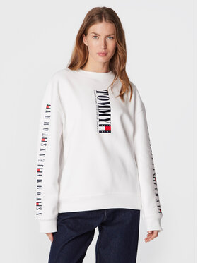 Tommy Jeans Tommy Jeans Bluza Archive DW0DW14346 Biały Relaxed Fit