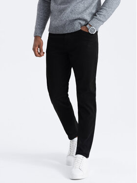 Ombre Ombre Kalhoty z materiálu OM-PACP-0151 Černá Fitting Fit