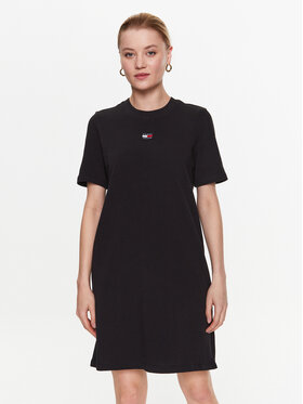 Tommy Jeans Tommy Jeans Ежедневна рокля Bagde DW0DW15758 Черен Regular Fit