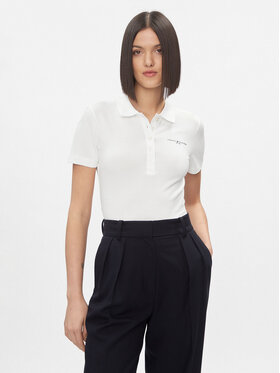 Tommy Hilfiger Tommy Hilfiger Polokošile Logo WW0WW41032 Bílá Slim Fit