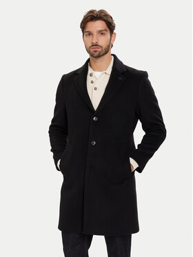 Tommy Hilfiger Tommy Hilfiger Volneni plašč MW0MW40768 Črna Regular Fit