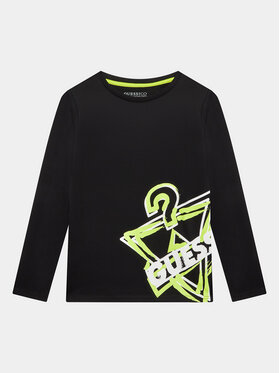 Guess Guess Majica L3YI01 K8HM4 Crna Regular Fit
