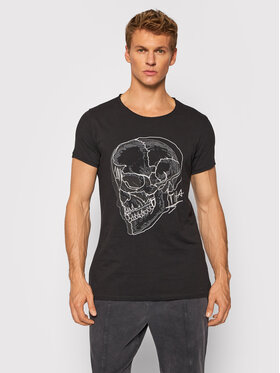 Tigha Tigha T-Shirt Skeched Skull Wren 106250 Czarny Regular Fit