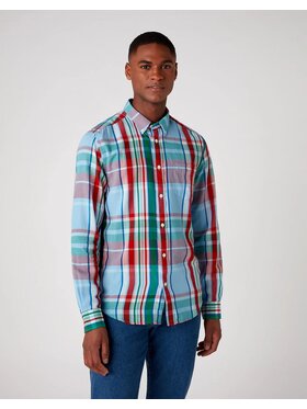 Wrangler Wrangler Koszula LS 1PKT BDOWN SHIRT Kolorowy Regular Fit