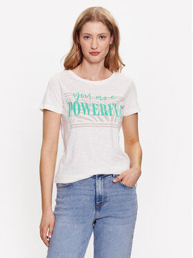 Fransa Fransa Тишърт 20611763 Бял Regular Fit