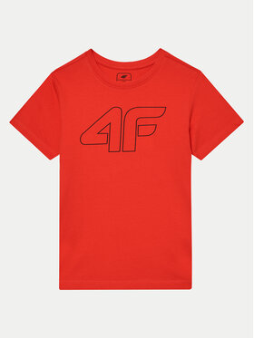 4F 4F Marškinėliai 4FJWMM00TTSHM1627 Raudona Regular Fit