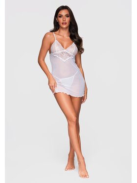 Ombre Ombre Piżama LW-NWNS-0103 Biały Regular Fit