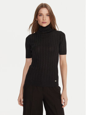 Gaudi Gaudi Krekls ar augstu apkakli 521FD53033 Melns Slim Fit