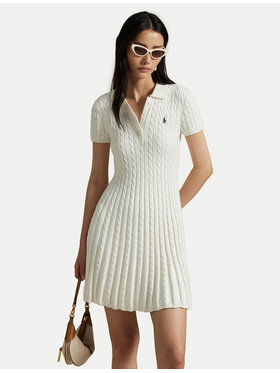 Polo Ralph Lauren Polo Ralph Lauren Úpletové šaty 211966310002 Biela Regular Fit
