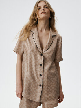 MARI PRETI MARI PRETI Blusa MONOGRAM M Beige Regular Fit