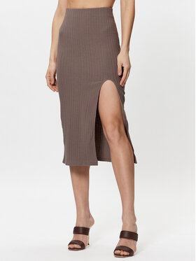 Gina Tricot Gina Tricot Gonna midi 18687 Beige Regular Fit