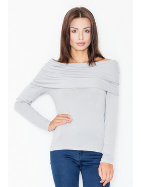 FIGL FIGL Bluzka M469 Szary Regular Fit