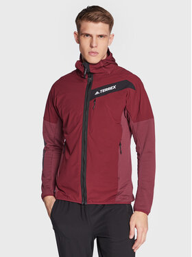 adidas adidas Polar Techrock Flooce Wind Hooded Jacket H55941 Czerwony
