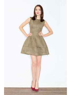 FIGL FIGL Šaty M457 Khaki Regular Fit