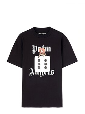 Palm Angels Palm Angels T-Shirt PMAA001S25JER00B1 Μαύρο Oversize
