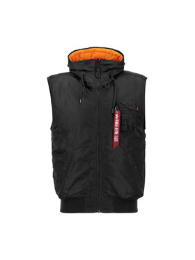 Alpha Industries Alpha Industries Kamizelka Hooded MA-1 Vest Czarny Slim Fit