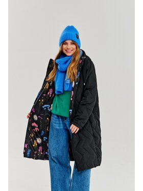 NAOKO NAOKO Zimný kabát Herbarium Čierna Regular Fit