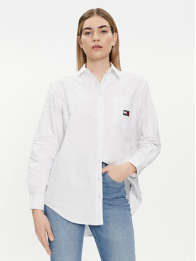 Tommy Jeans Tommy Jeans Camicia Badge DW0DW17807 Bianco Relaxed Fit
