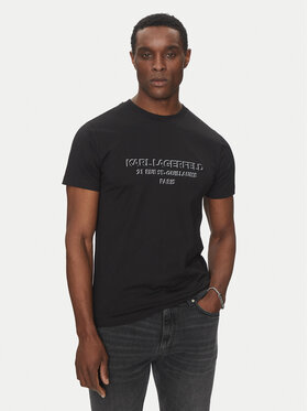 KARL LAGERFELD KARL LAGERFELD Tričko 755063 552241 Čierna Regular Fit