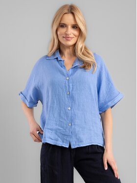 Perso Perso Bluzka CHCE255028F Niebieski Regular Fit