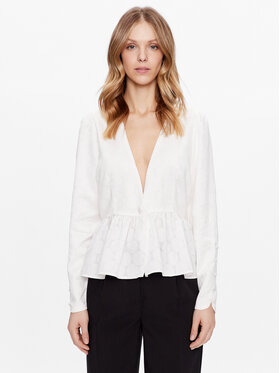 Bruuns Bazaar Bruuns Bazaar Blúzka Cuckoo Ingrid BBW3329 Biela Regular Fit