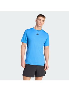 adidas adidas Koszulka techniczna D4T PrimeLift 3 Stripes Niebieski jasny Regular Fit
